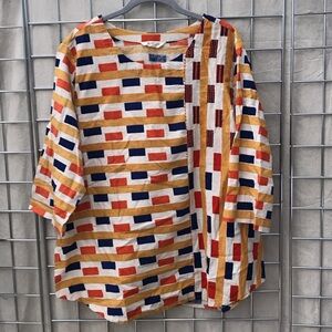 Vibrant Striped Women's Blouse